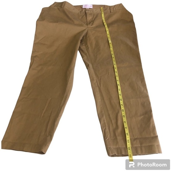 Ingrid Isabel Maternity Skinny Under Belly Cropped Stretch Khaki Pants Size 14 - Picture 5 of 12